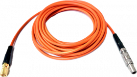 Berg Orange Quality RG174 Ultrasonic Flaw Cable, Lemo 00 to Microdot, 12 ft